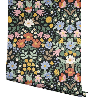 product image for Bramble Garden Black Peel & Stick Wallpaper by York Wallcoverings 94