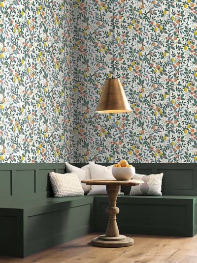 product image for Citrus Grove White Peel & Stick Wallpaper by York Wallcoverings 49