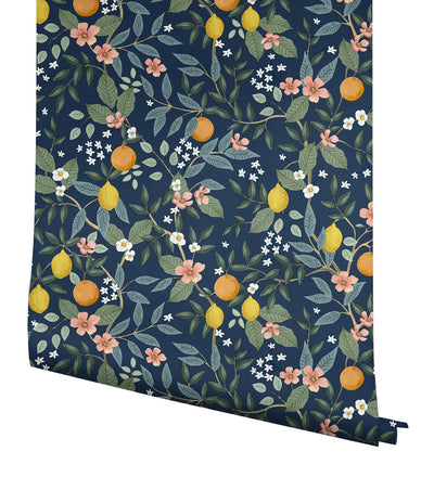 product image for Citrus Grove Navy Peel & Stick Wallpaper by York Wallcoverings 41