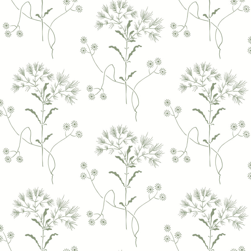 media image for Wildflower Green Peel & Stick Wallpaper by Joanna Gaines 20
