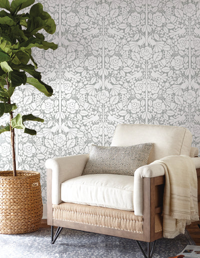 product image for Fairy Tales Grey Peel & Stick Wallpaper by Joanna Gaines 33