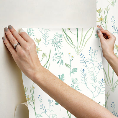 product image for Alpine Botanical Peel & Stick Wallpaper in Blue 40