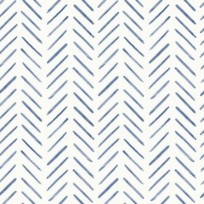 product image for Painted Herringbone Peel & Stick Wallpaper in Navy 47