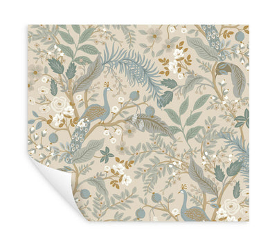 product image for Peacock Garden Peel & Stick Wallpaper in Linen 65