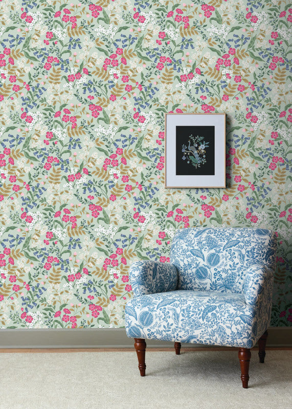 media image for Sweetbrier Peel & Stick Wallpaper in Mint 298