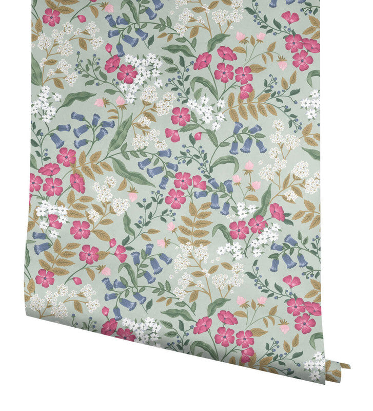 media image for Sweetbrier Peel & Stick Wallpaper in Mint 24