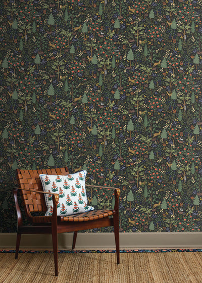 product image for Woodland Peel & Stick Wallpaper in Black 63