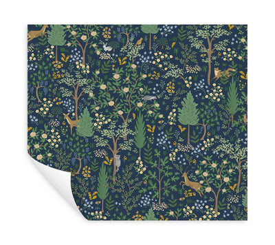 product image for Woodland Peel & Stick Wallpaper in Navy 79