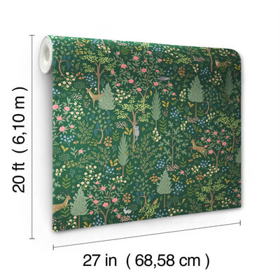 product image for Woodland Peel & Stick Wallpaper in Emerald 92