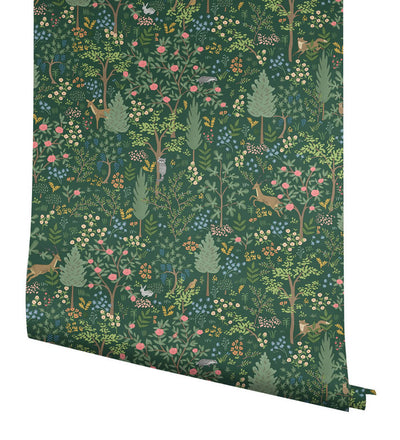 product image for Woodland Peel & Stick Wallpaper in Emerald 22