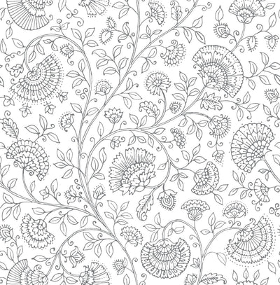 product image of Paisley Trail Peel-and-Stick Wallpaper in Slate Grey by NextWall 511