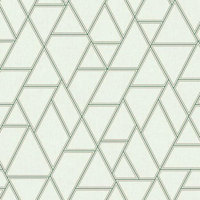 product image of Pathways Wallpaper in White and Green from the Grandmillennial Collection by York Wallcoverings 556