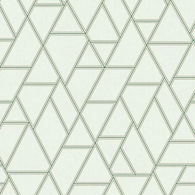 media image for Pathways Wallpaper in White and Green from the Grandmillennial Collection by York Wallcoverings 241