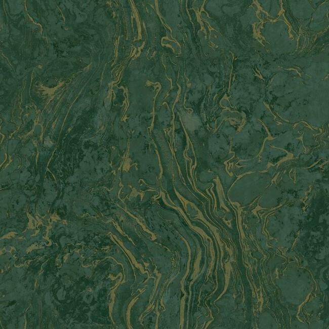 media image for Polished Marble Wallpaper in Green from the Ronald Redding 24 Karat Collection by York Wallcoverings 288