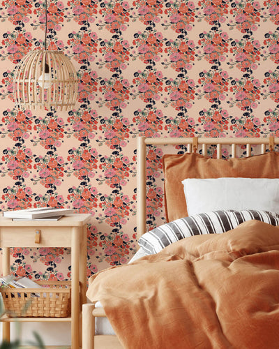 product image for Poppie Wallpaper in Coral 58