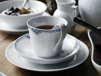 product image for white fluted half lace serveware by new royal copenhagen 1017292 12 53