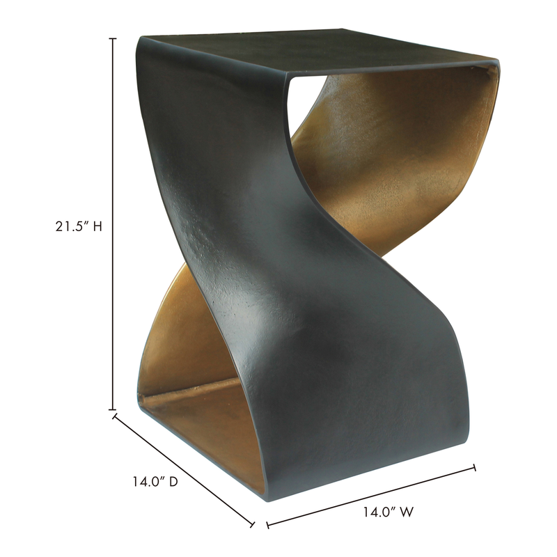 media image for twist accent table brass by bd la mhc qk 1008 01 9 25