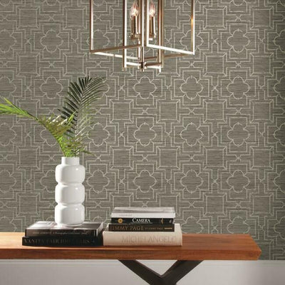 product image for Quatrefoil Trellis Peel & Stick Wallpaper in Neutral by York Wallcoverings 17