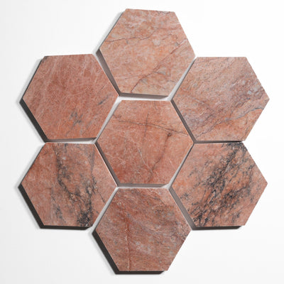 product image of rojo breccia 5 hexagon tile by burke decor rb5hx 1 596