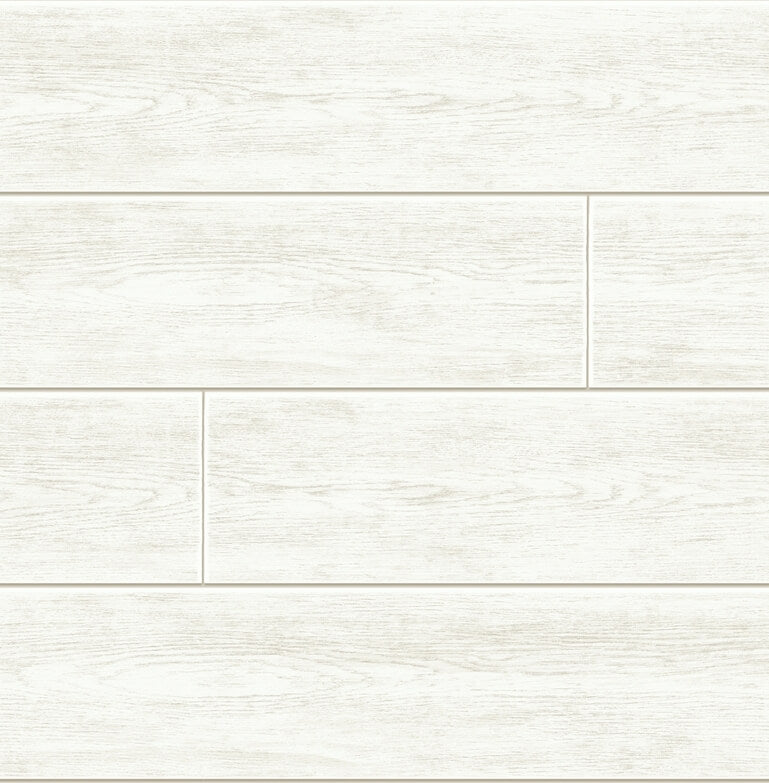 media image for Wood Planks Peel & Stick Wallpaper in White 219