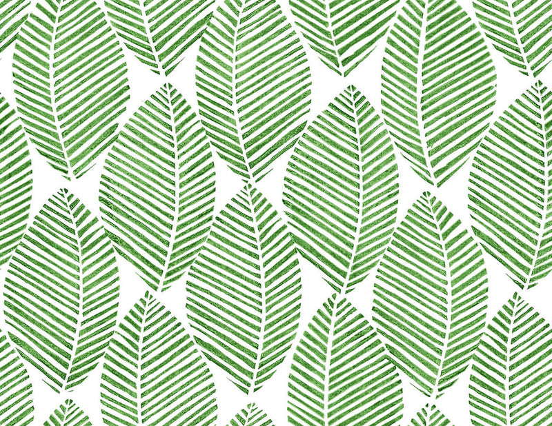 media image for Spot Leaves Peel & Stick Wallpaper in Green & White 21