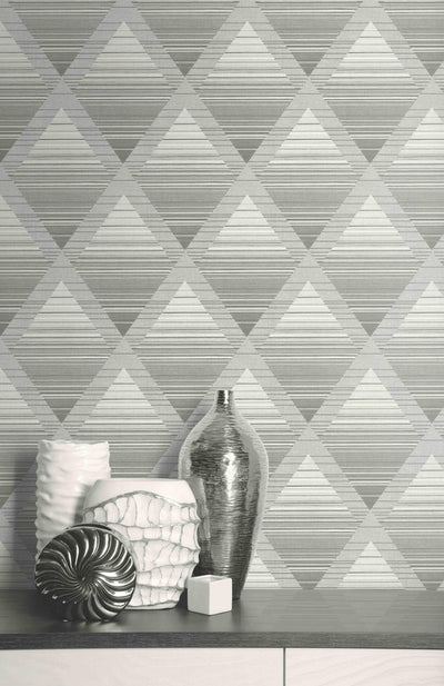 product image for Metallic Rhombus Wallpaper in Grey 76