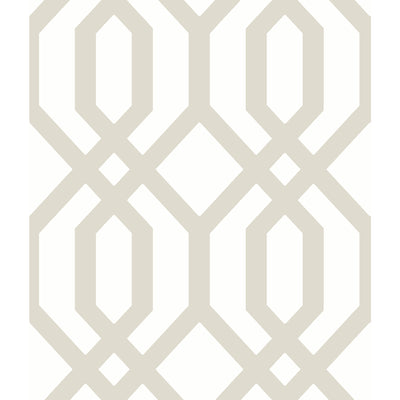 product image of Gazebo Lattice Peel & Stick Wallpaper in Taupe by York Wallcoverings 521