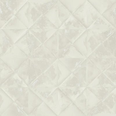 product image of Reclaimed Tin Diamond Peel & Stick Wallpaper in Beige by York Wallcoverings 519