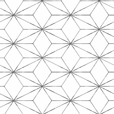 product image for Geo Blockstar Peel & Stick Wallpaper in Black and White by York Wallcoverings 9