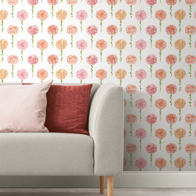 product image for Mum Floral Peel & Stick Wallpaper in Pink by York Wallcoverings 39