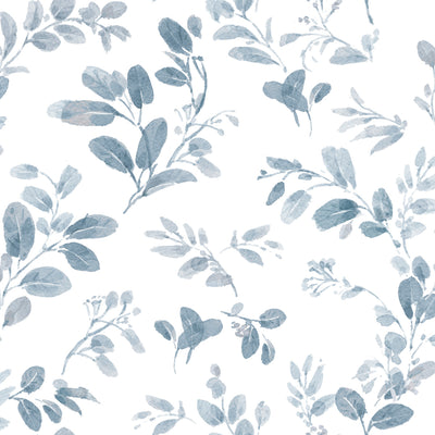 product image of Dancing Leaves Peel & Stick Wallpaper in Blue by York Wallcoverings 585