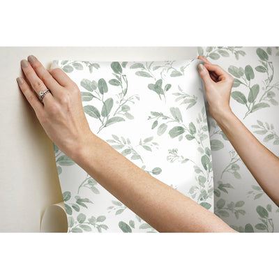 product image for Dancing Leaves Peel & Stick Wallpaper in Green by York Wallcoverings 79