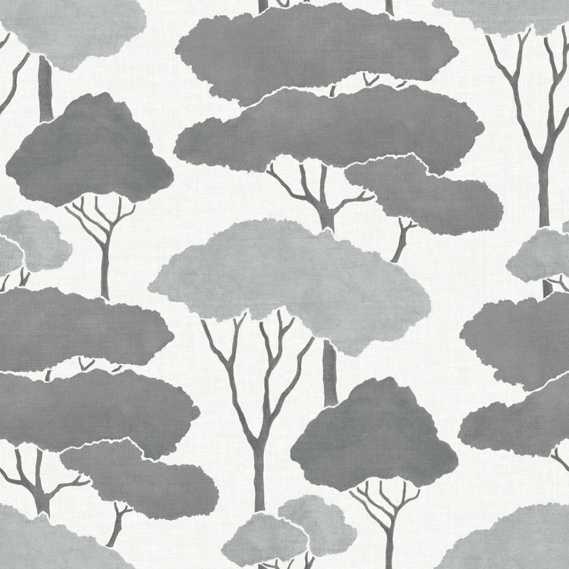 media image for Umbrella Pines Grey Peel & Stick Wallpaper by RoomMates for York Wallcoverings 248