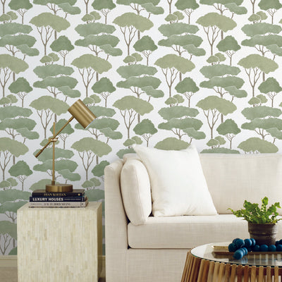 product image for Umbrella Pines Green Peel & Stick Wallpaper by RoomMates for York Wallcoverings 80