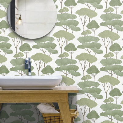 product image for Umbrella Pines Green Peel & Stick Wallpaper by RoomMates for York Wallcoverings 27