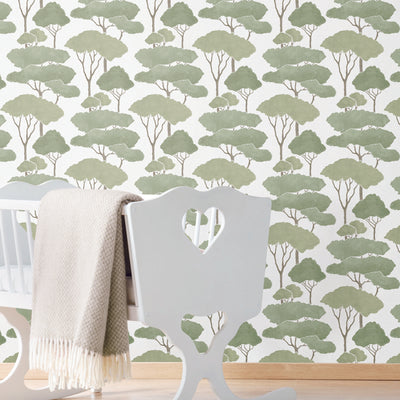 product image for Umbrella Pines Green Peel & Stick Wallpaper by RoomMates for York Wallcoverings 56