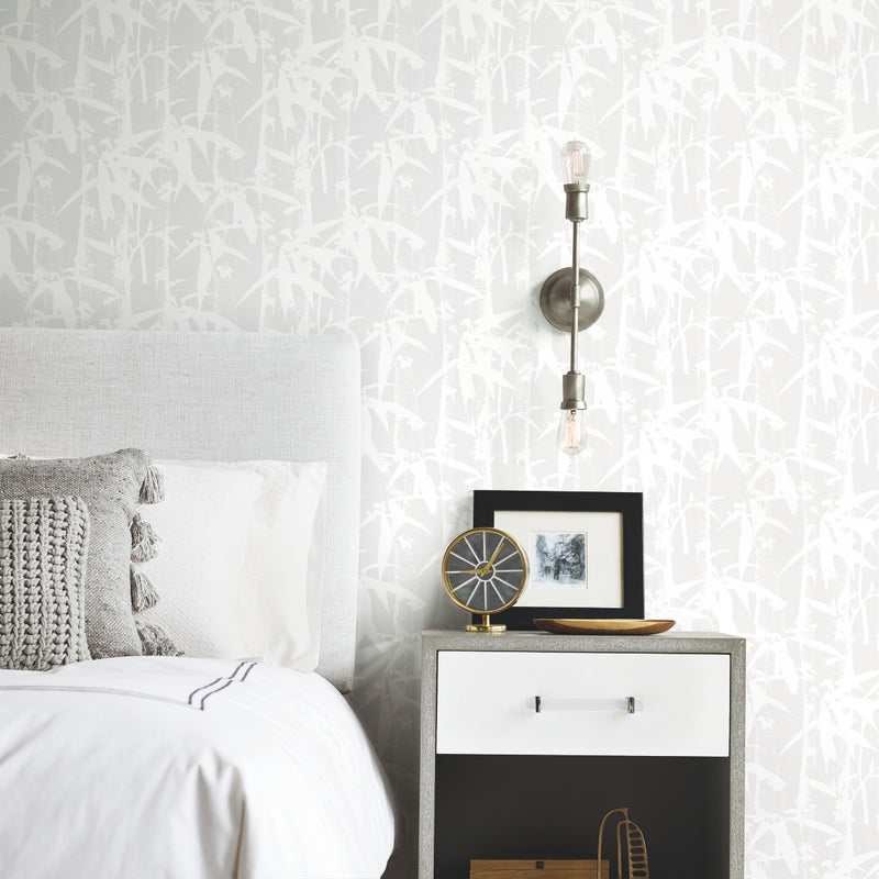 media image for Modern Bamboo Grey Peel & Stick Wallpaper by RoomMates for York Wallcoverings 277