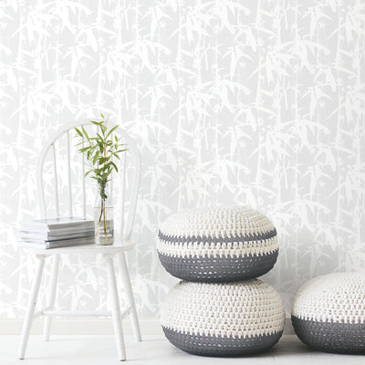 product image for Modern Bamboo Grey Peel & Stick Wallpaper by RoomMates for York Wallcoverings 81