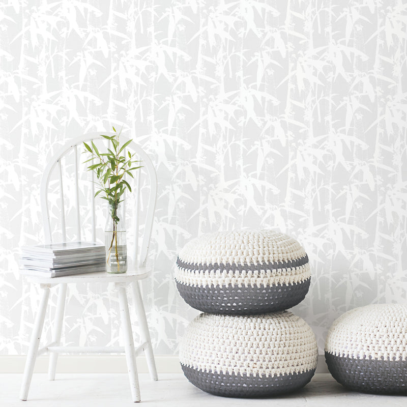 media image for Modern Bamboo Grey Peel & Stick Wallpaper by RoomMates for York Wallcoverings 262