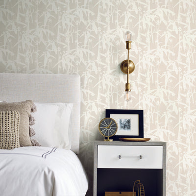 product image for Modern Bamboo Tan Peel & Stick Wallpaper by RoomMates for York Wallcoverings 39