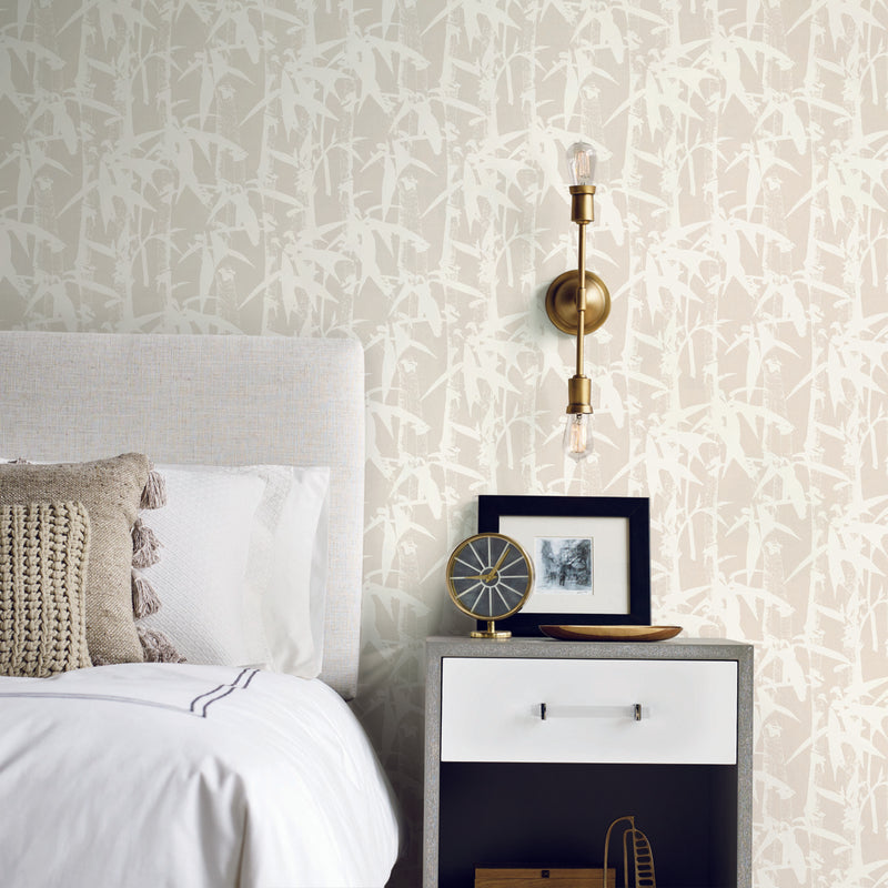 media image for Modern Bamboo Tan Peel & Stick Wallpaper by RoomMates for York Wallcoverings 260