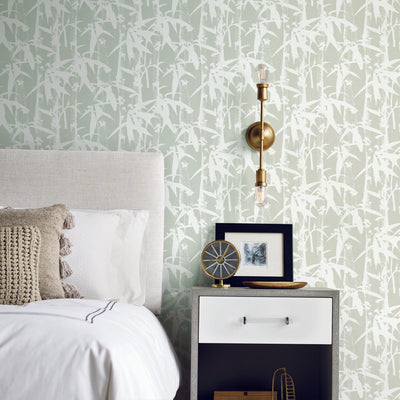 product image for Modern Bamboo Green Peel & Stick Wallpaper by RoomMates for York Wallcoverings 1