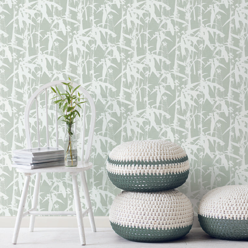 media image for Modern Bamboo Green Peel & Stick Wallpaper by RoomMates for York Wallcoverings 240