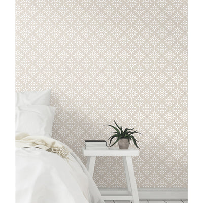 product image for Rose Lindo Agave Beige Peel & Stick Wallpaper by York Wallcoverings 16