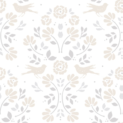 product image of Rose Lindo Woodland Beige Peel & Stick Wallpaper by York Wallcoverings 598