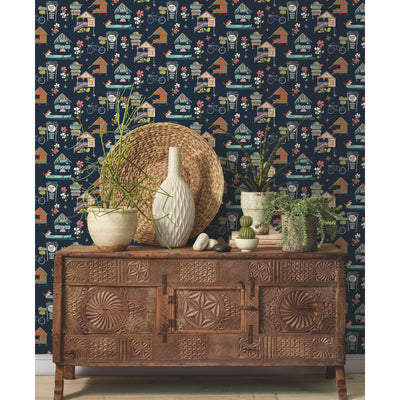 product image for Caribbean Blue Peel & Stick Wallpaper by RoomMates for York Wallcoverings 50