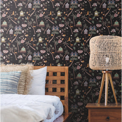 product image for Calypso Jungle Black Peel & Stick Wallpaper by RoomMates for York Wallcoverings 31