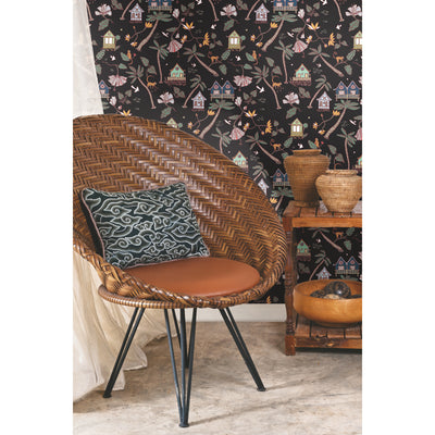 product image for Calypso Jungle Black Peel & Stick Wallpaper by RoomMates for York Wallcoverings 55