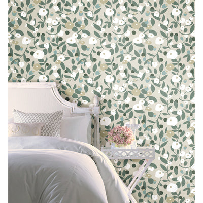 product image for Kensington Garden Taupe Peel & Stick Wallpaper by RoomMates for York Wallcoverings 42