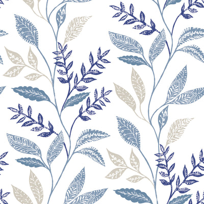 product image of sample cottage vine blue peel and stick wallpaper by roommates for york wallcoverings 1 520